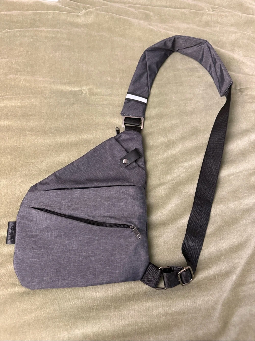 Wander+ Men's Gray Crossbody Sling Bag - Minimal Daily Carry #OSP